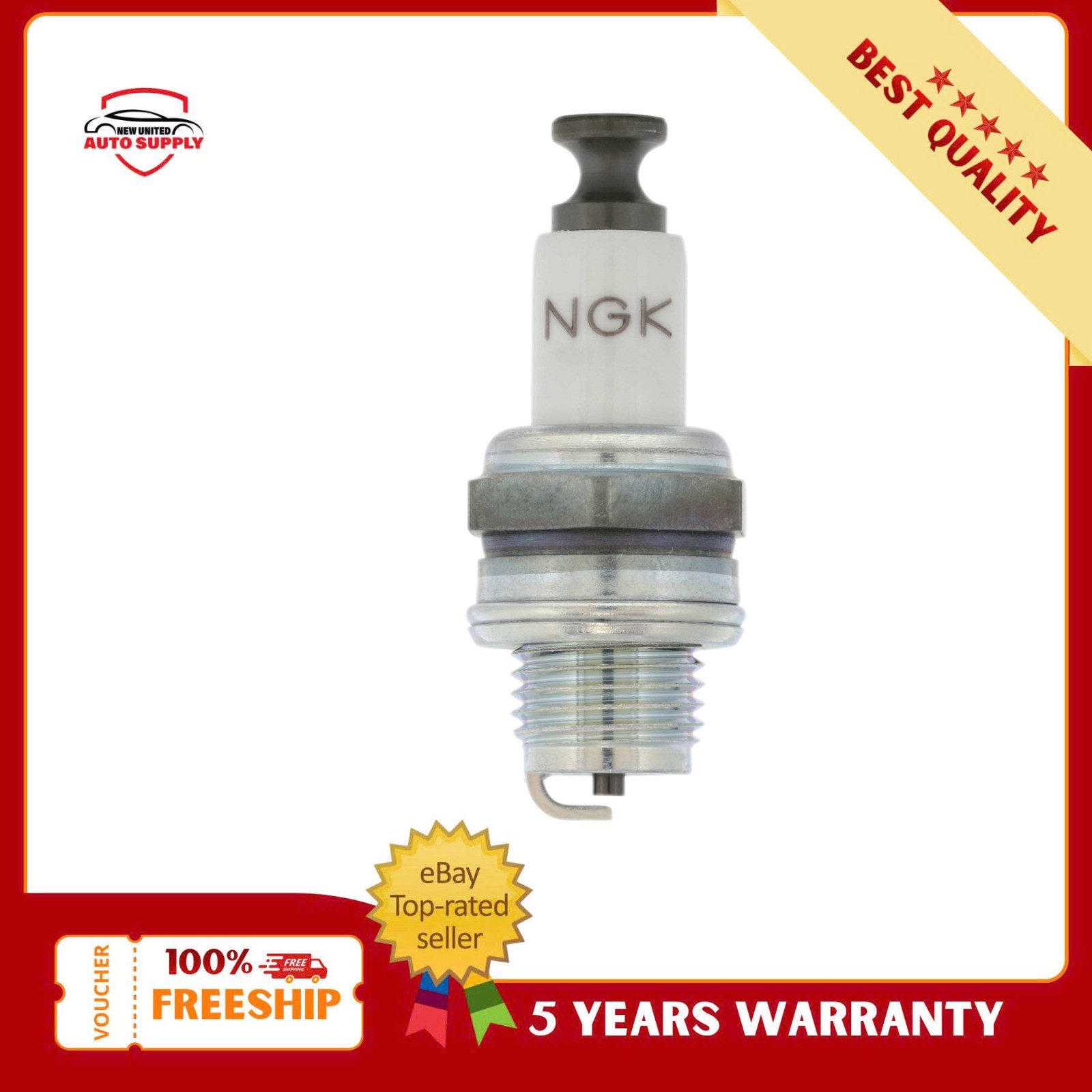 6PCS NGK 5812 Standard Spark Plug 10mm Thread 6 Heat Range