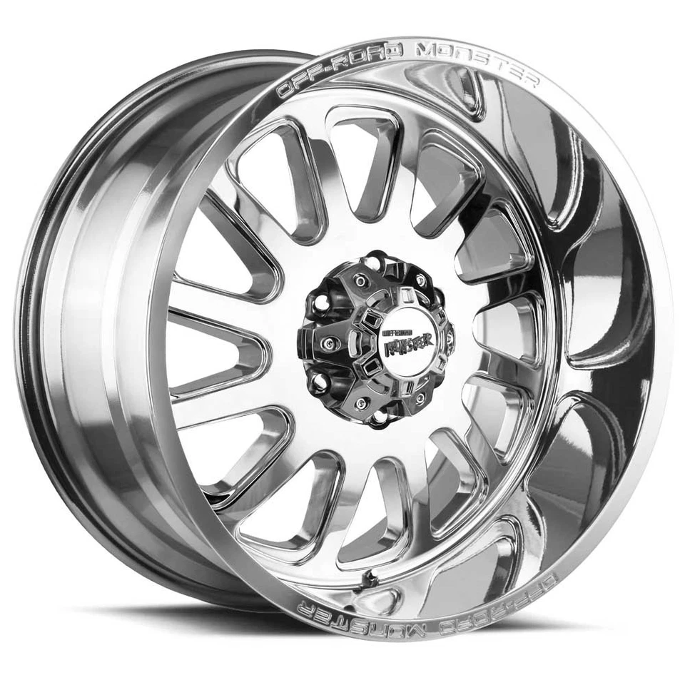 (Set of 4) Off-Road Monster M17 20x10 6x5.5" -19mm Chrome Wheels Rims 20" Inch Foto 3 de 4