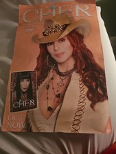 CHER "VIDEO HITS COLLECTION" U.S. PROMO POSTER -Wearing Cowboy Hat & Rhinestones