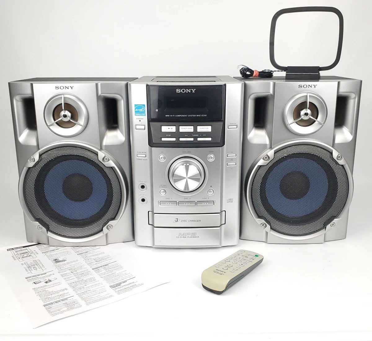 SONY PERSONAL AUDIO SYSTEM FM/AM Compact disc Model ZS-S50CP avec télécommande