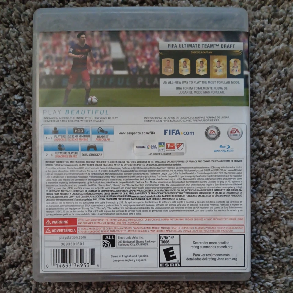 FIFA 16 (Sony PlayStation 3, 2015) PS3 Foto 2 de 2