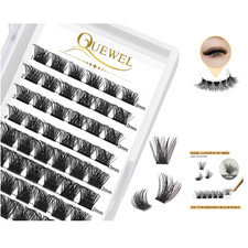 QUEWEL Falsche Wimpern Mega Volume Cluster In...