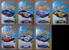 Hot Wheels 17 Ford GT 2016 Ford GT Race Blue Yellow Silver Orange White