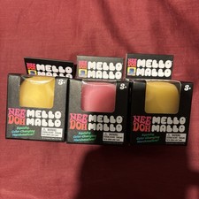 3x Nee Doh Mello Mallo Squishy Stress Fidget Color Changing Marshmallow