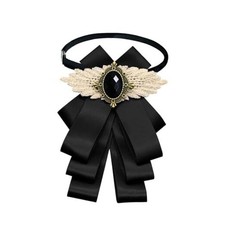 Mens Bow Tie Womens Tie Pre Tied Bow Tie for Men Ribbon Bowties for Party Black