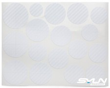 Carbon White Vinyl Overlay Hood Trunk Wheel Fender Decal Sticker For Bmw Emblem