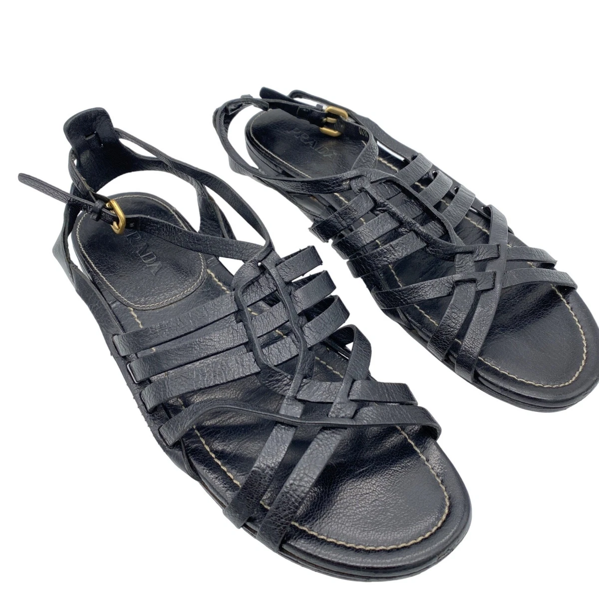 Prada Leather strap sandals - Black
