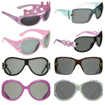 8 Styles : Kids Girls Sunglasses Flower Crown Butterfly Pink Childrens Glasses
