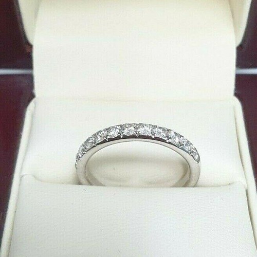 18Carat White Gold Diamond Half Eternity Band Grain Set 0.31cts 2.3 mm - Picture 3 of 10