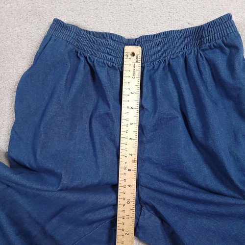 Alfred Dunner Pull On High Rise Capri Jeans Women's 8 Blue Wide Leg Pockets - Picture 8 of 11