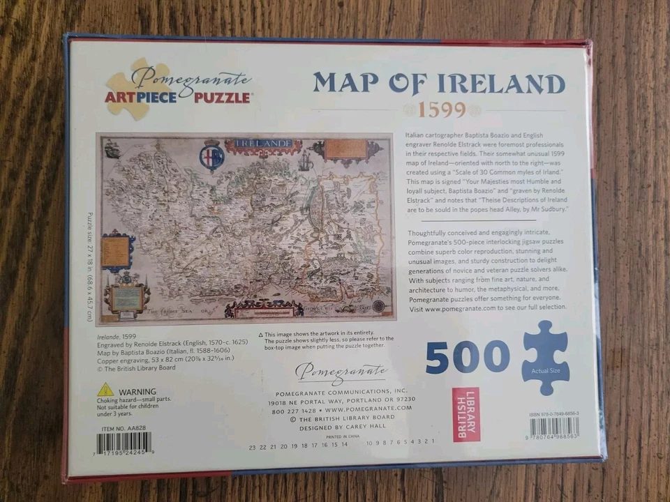 Rompecabezas mapa granada de Irlanda 1599 500 piezas Foto 2 de 2