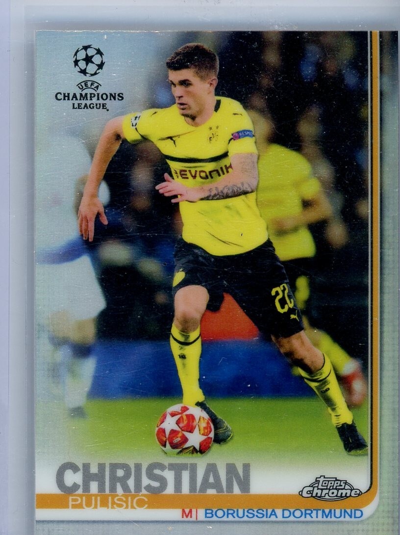 2018-19 Topps Chrome UCL Image Variation Christian Pulisic (Red Star Ball) USMNT
