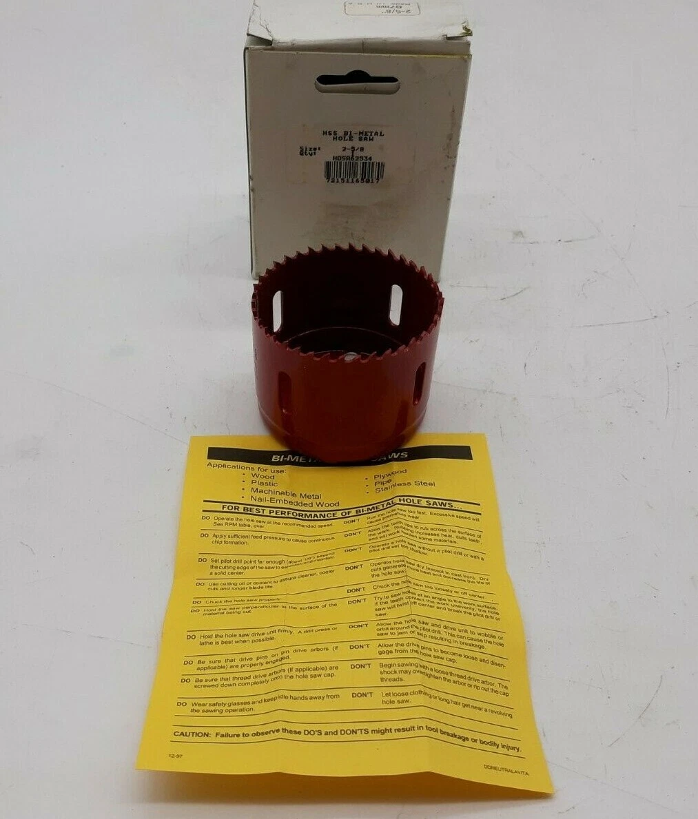 2 metal sale hole saw