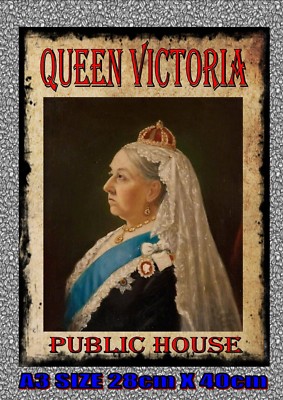 Queen Victoria Pub Sign Reproduction Pub Signs Red Lion The Crown Kings Head Pub