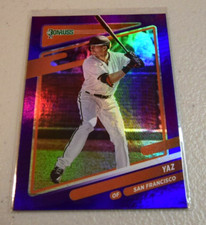 2021 Baseball Donruss Purple Holo. SP Nicknames Yaz. Mike Yastrzemski Jr. Giants