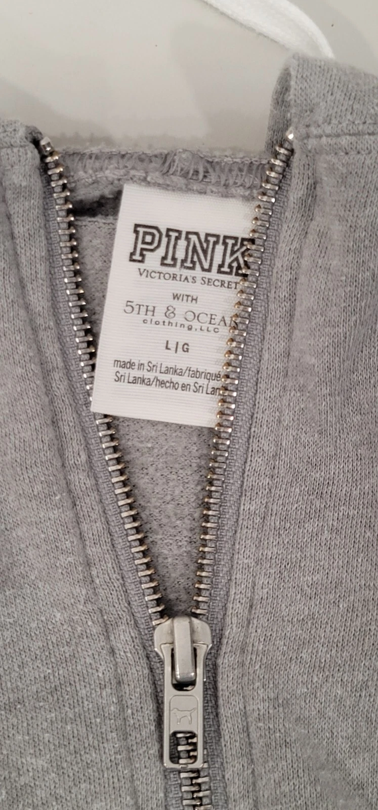 UNDERCOVER Felpa donna rosa Victoria's Secret manica lunga full zip con cappuccio NDSU bisonte L