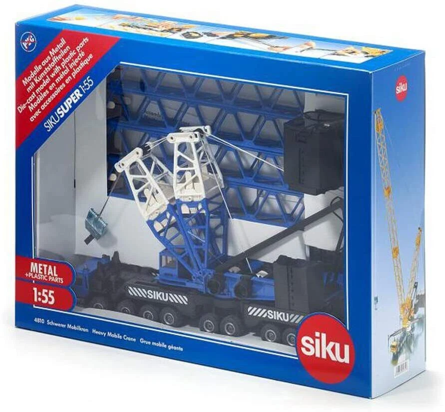 SIKU SUPER  1:55 MEZZO DA CANTIERE CAMION  8 ASSI GRU MOBILE PESANTE    ART 4810 - Immagine 3 di 3