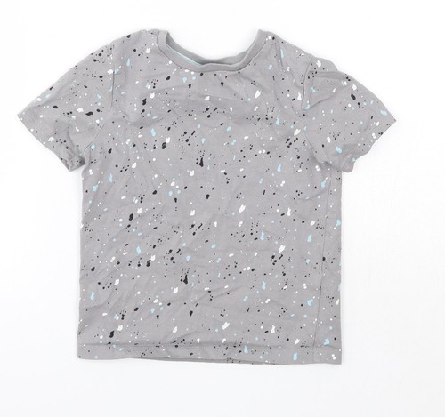 George Jungen grau 100 % Baumwolle Basic T-Shirt Größe 3-4 Jahre Rundhalsausschnitt
