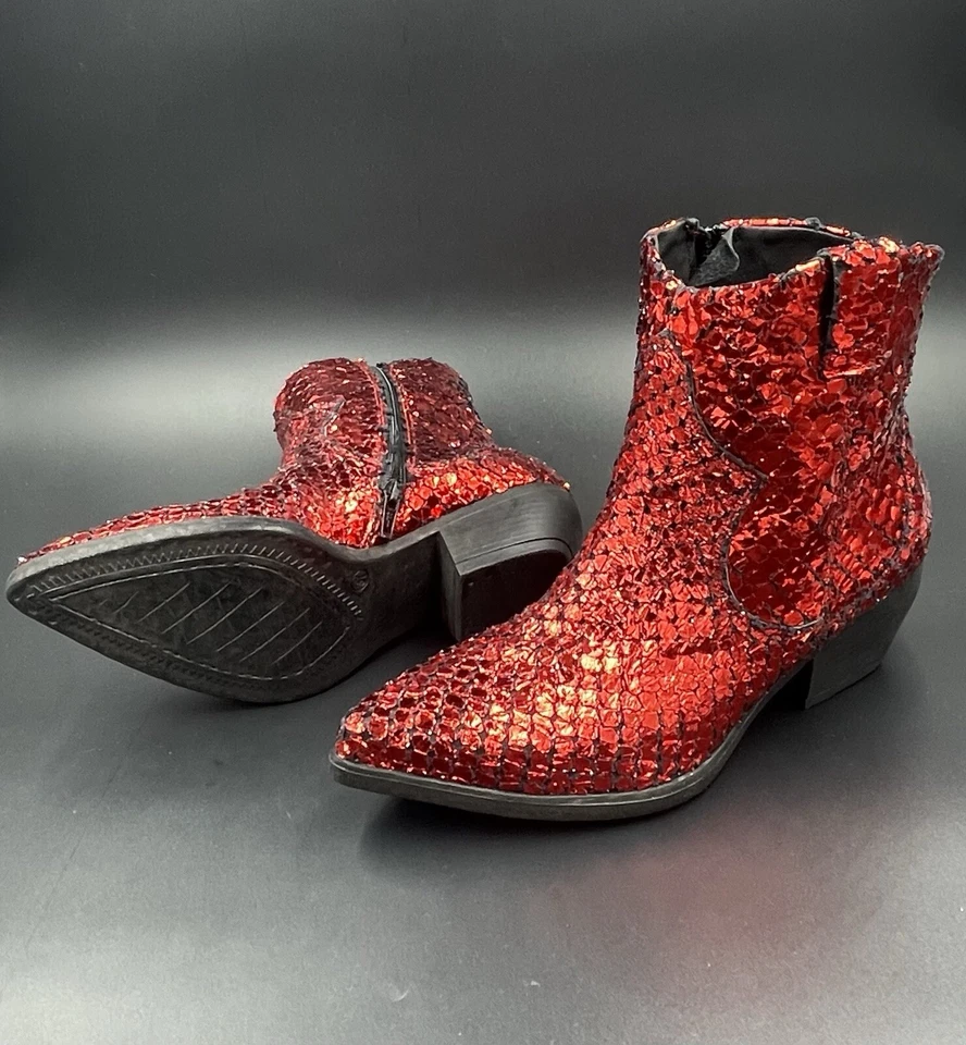 Botas recortadas Tosca azul rojo Western Foto 4 de 4