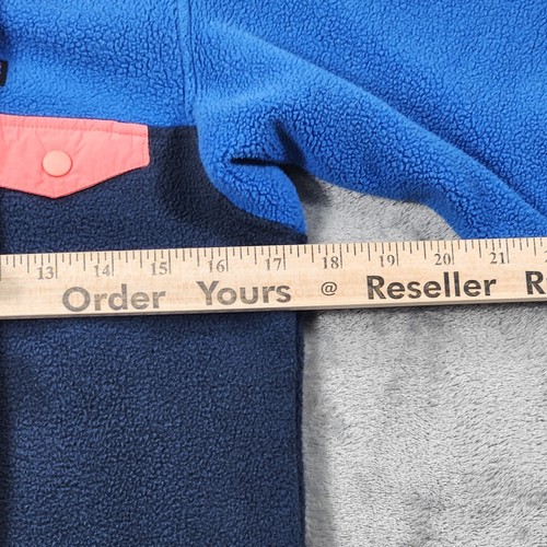 Patagonia Synchilla Fleece Youth Large 12 Blue Long Sleeve Warm Cozy Snap Up - Picture 9 of 11