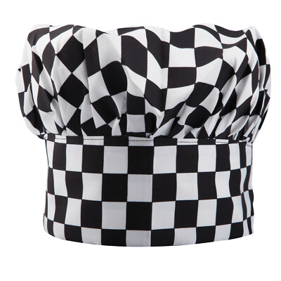 Trixes schwarz & weiß karierte Kochmütze NEU Gingham Kochhüte für die Küche