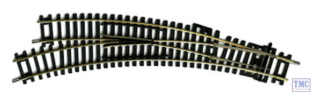 36-874 Bachmann OO Gauge Lefthand Curved Point Radii 438mm Arcs 22.5 & 33.75deg.