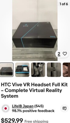 htc vive vr headset complete set