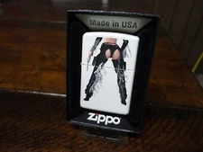 CHAPS REVOLVER PINUP GIRL COWGIRL ZIPPO LIGHTER MINT IN BOX