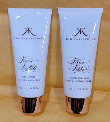 FLEUR FATALE Kim Kardashian for Women 3.4 oz BODY LOTION + BODY WASH New *Unbox*