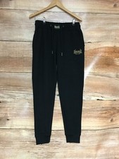 Image of Lonsdale Black Sweatpants with Elasticated Waist