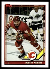 1991-92 Topps #411 Robert Reichel Calgary Flames Hockey Card