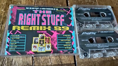 VARIOUS ARTISTS -THE RIGHT STUFF REMIX 89 - DOUBLE CASSETTE TAPE ALBUM 1989