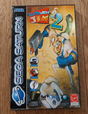 Earthworm Jim 2 für Sega Saturn inkl. OVP und Anleitung PAL CIB