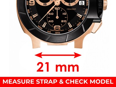 HEPUP Cinturino Per Orologio Tissot T-Touch T013 T047 20 Mm In Morbida Gomma Di Silicone Nero Arancione Sportivo Impermeabile T091 T013420A, 20mm, Agata - Foto 6