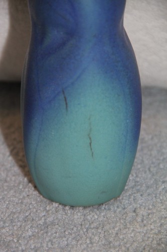 Vintage Van Briggle Pottery Arts & Crafts Turquoose Cabinet Vase - Picture 5 of 6