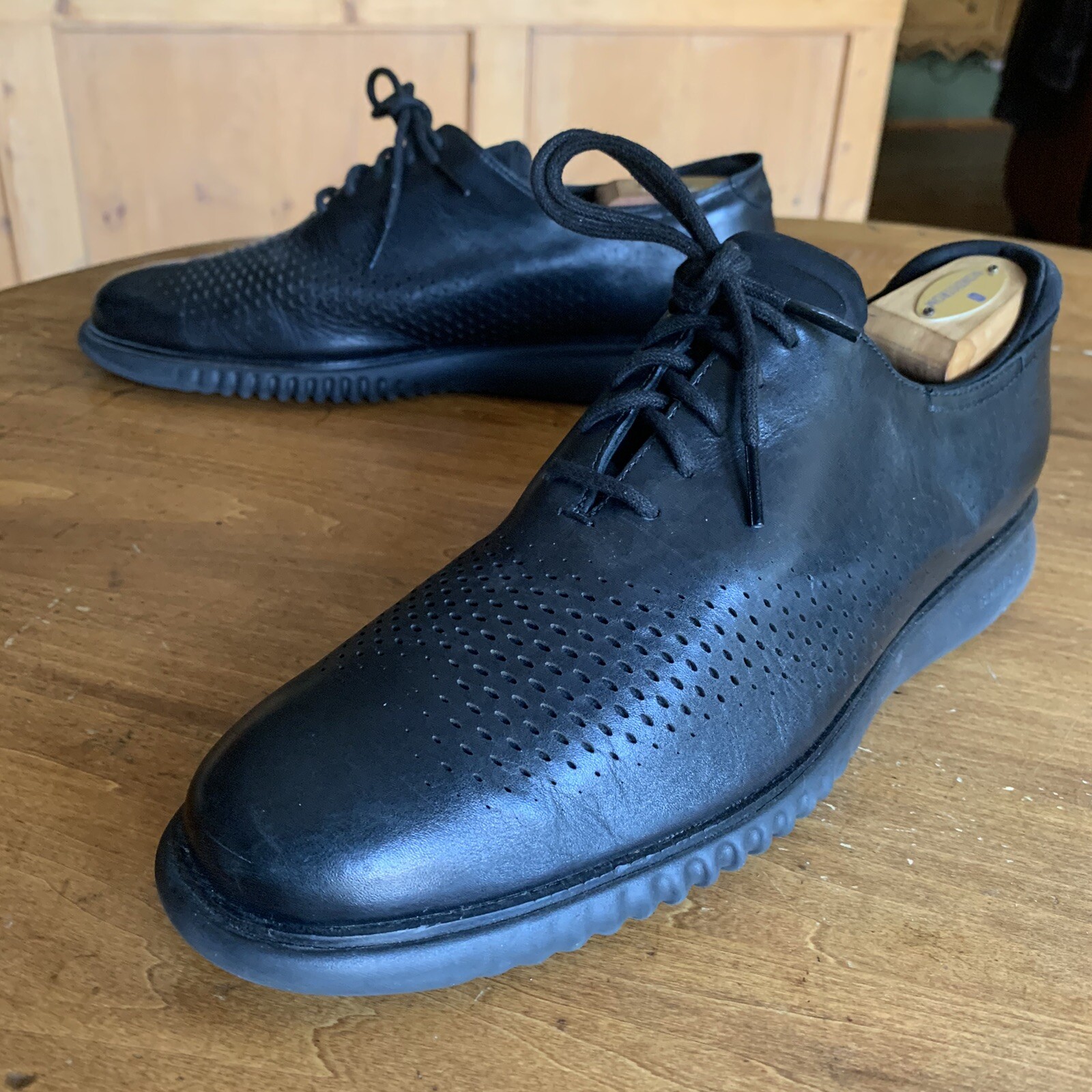 SAOLA Cole Haan Grand Zero Oxford neri perforati da uomo 11 5 M