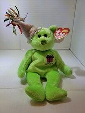 Ty Beanie Babies August The Birthday Beanies Collection Bear 2002 Retired 