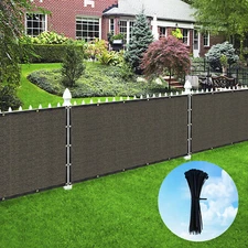 Houssity  2 FT Chain Link Fence Privacy Screen Balcony Deck Railing Kennel Cover