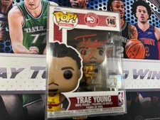 Beckett Authentic Trae Young Autograph Atlanta Hawks Funko Pop # 146 