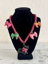 Gymboree Smart and Sweet Necklace Scottie Dog Bows Jewelry