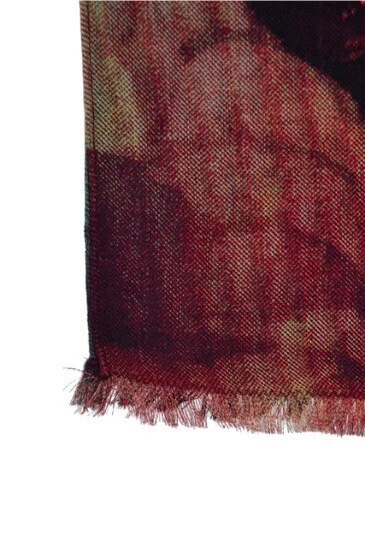 Paul Smith Mainline Hombres “New Masters” Estampado Lana Bufanda Bordado Detalle Nuevo con Etiquetas Foto 3 de 4