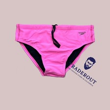 Speedo Men Pink training Endurance Solid Brief Swimwear size 34 36