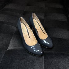 Buffalo Women s Patent Leather Pumps Dark Gray Size EU 38 Mid Heel Elegant