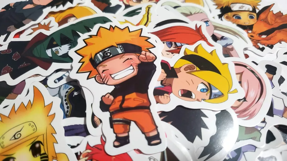 50pc Naruto Random Stickers for Skateboard/Luggage/Laptop flask ...