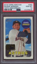 2018 Topps Heritage 360 George Springer 100th Anniversary PSA 10 Gem  25 Made