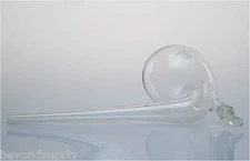 Lab Glass retort flask bottle 125ml new