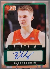 Buddy Boeheim /50 2022 Leaf Pro Set Rookie RC Auto Power Green Syracuse SP
