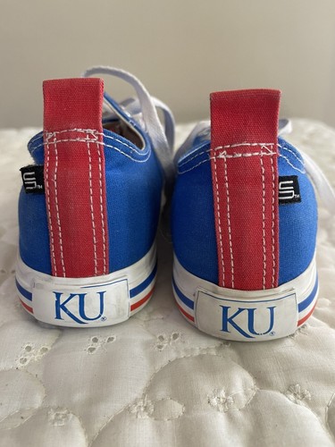 Skicks KU Kansas University Jayhawks “Converse” Style Tennis Shoes Size 8M - Picture 3 of 15