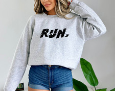 Gym Run Sweaters, Women Running Sweatshirt, Runner Gift, Men Workout Clothing