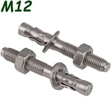 M12 304 Stainless Steel Concrete Wedge Anchors Masonry Expansion Through Bolts